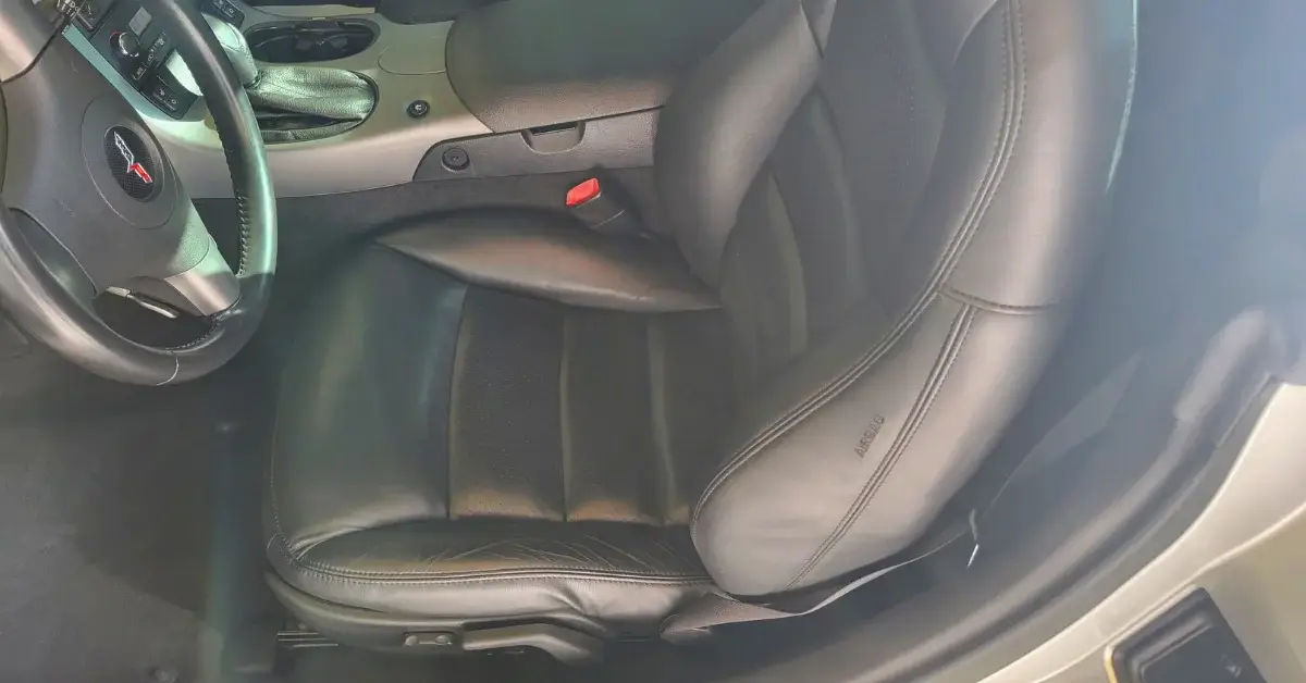 Moonbow Auto Spa After Sample _ Corvette Interior Driver's Seat